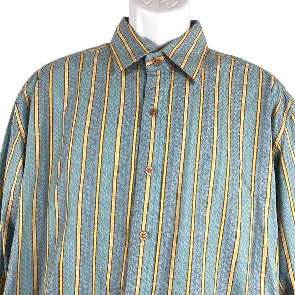 Robert‎ Graham Shirt Mens XL Button Front Striped Multicolored Cotton TP-2730 - Picture 3 of 10